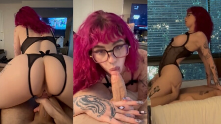 Emily Oram BG Hot Lingerie Noire et Lunettes Vidéo Porno Leaks Borntobefuck