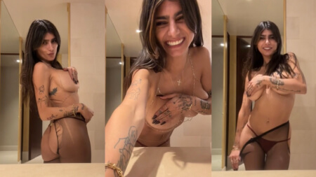 Mia Khalifa Hot Strip Tenue Noire Nude Vidéo Leaks Borntobefuck
