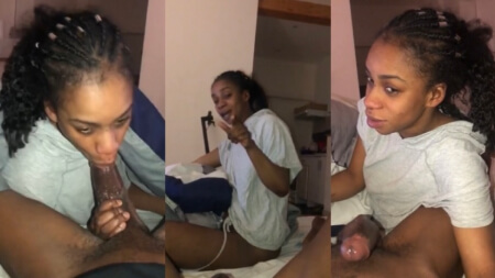 Wild Ebony Suce et se Met dans les Ennuis avec BBC Vidéo Porno Leaks Borntobefuck