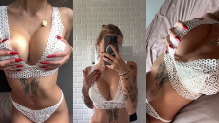 Ydrissia Hot Lingerie Dentelle Blanche Teasing Vidéo Leaks Borntobefuck
